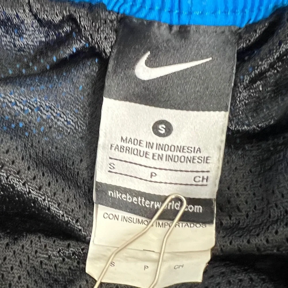 Nike Swim Trunks Mens Small Black Blue Grey Colorblock Board Shorts NESS5311